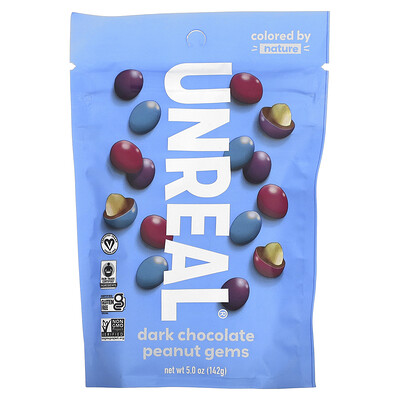 Unreal  Dark Chocolate Peanut Gems  5 oz (142 g)