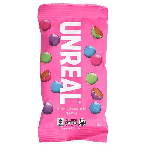Unreal, Milk Chocolate Gems, 37 g (1.3 oz.)