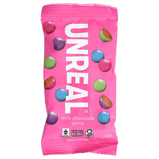 Unreal, Драгоценные камни из молочного шоколада, 37 г (1,3 унции)