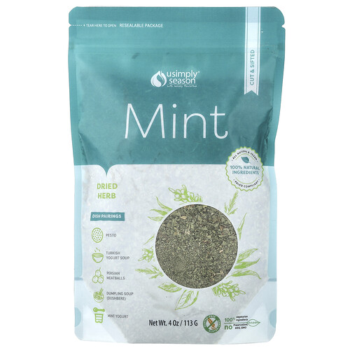 USimplySeason, Dried Herb, Mint, Cut & Sifted, 4 oz (113 g)