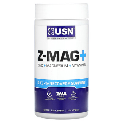 

USN Z-Mag + Zinc Magnesium Vitamin B6 180 Capsules