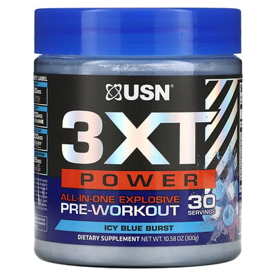 

USN 3XT Power All-In-One Explosive Pre-Workout Icy Blue Burst 10.58 oz (300 g)