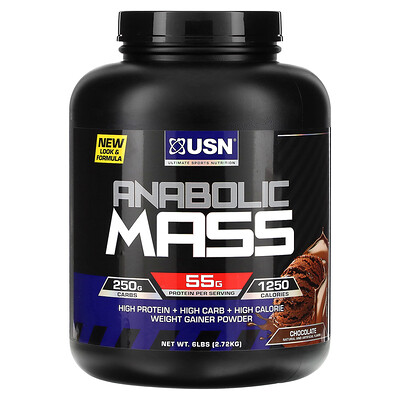 

USN, Anabolic Mass, Chocolate, 6 lbs (2.72 kg)