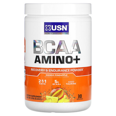 

USN BCAA Amino+ Recovery & Endurance Powder Mango Pineapple 9.63 oz (273 g)