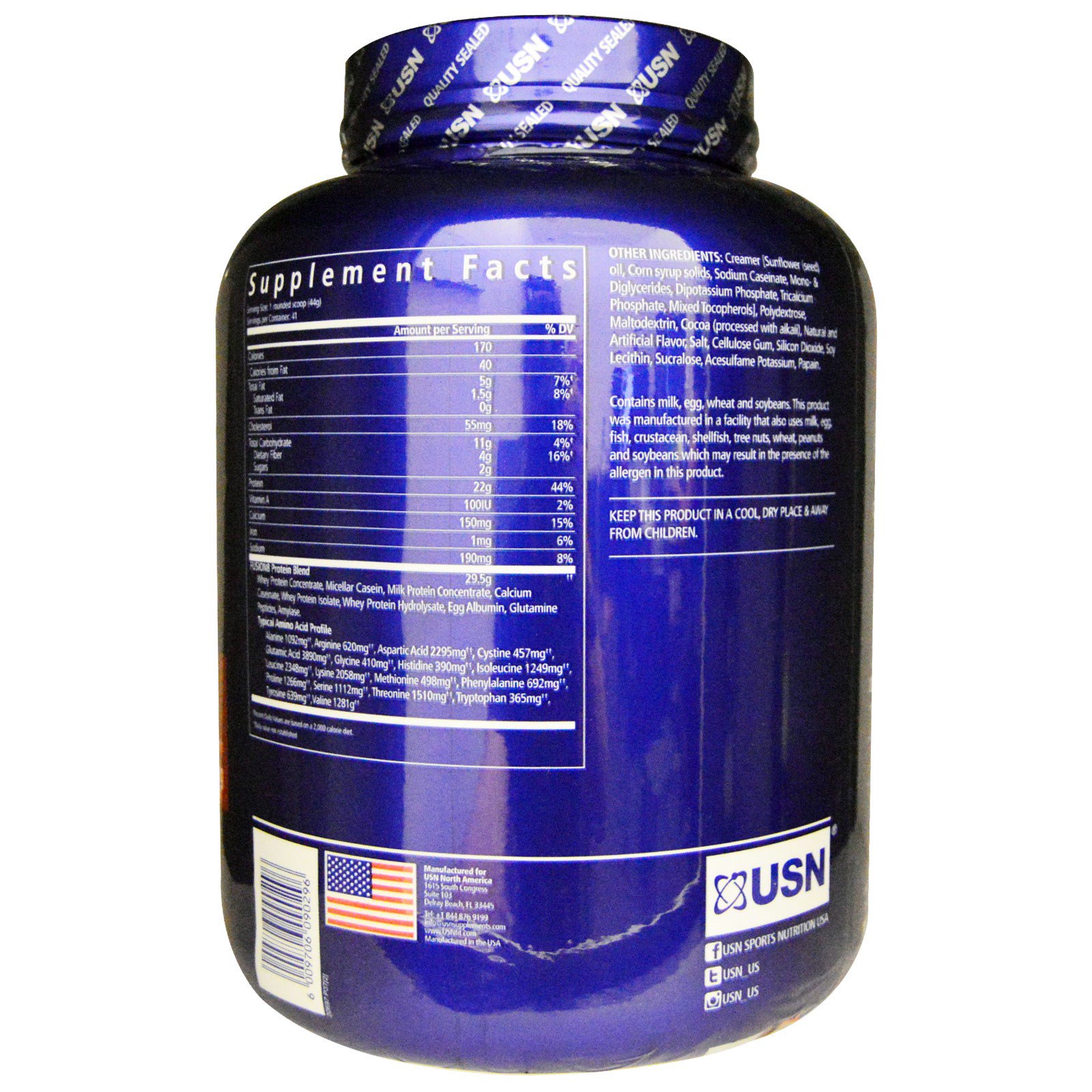 Usn Fusion 8 Multi Phase Protein Milk Chocolate 4 Lbs 1814 G Click To Zoom