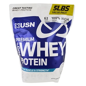 USN, 100% премиальный сывороточный протеин, со вкусом WheyTella, 5 фунтов (2,27 кг)