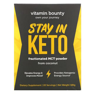 Vitamin Bounty, Stay In Keto，由椰子製成的精細 MCT 粉，180 克
