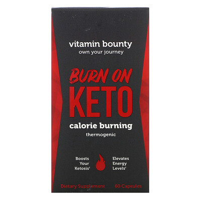 Vitamin Bounty Burn On Keto, Calorie Burning Thermogenic, 60 Capsules