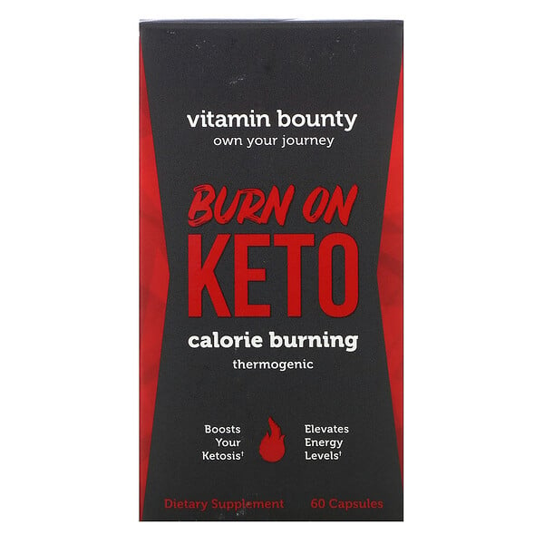 Burn On Keto, Calorie Burning Thermogenic, 60 Capsules