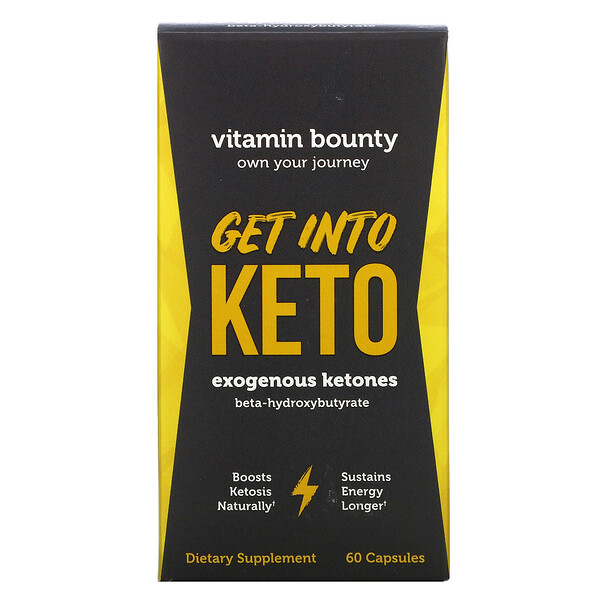 Vitamin Bounty, Get Into Keto, Exogenous Ketones, 60 Capsules