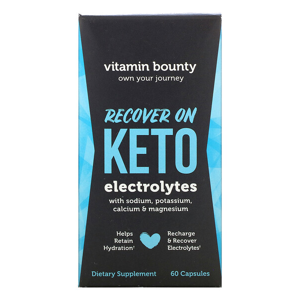 Recover On Keto, Electrolytes, 60 Capsules