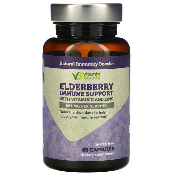 Vitamin Bounty, Elderberry Immune Support, 480.5 mg, 60 Capsules
