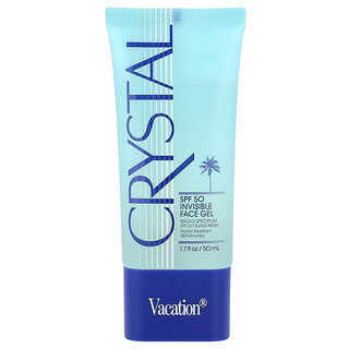 Vacation, Crystal unsichtbares Gesichtssonnenschutzgel, LSF 50, 50 ml (1,7 fl. oz.)