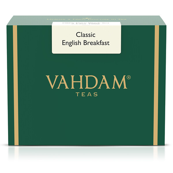 Vahdam Teas‏, תה שחור, English Breakfast, במשקל 454 גרם (16 אונקיות)