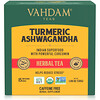 Vahdam Teas, Herbal Tea, Turmeric Ashwagandha, Caffeine Free, 15 Infusion Bags, 1.06 oz (30 g)