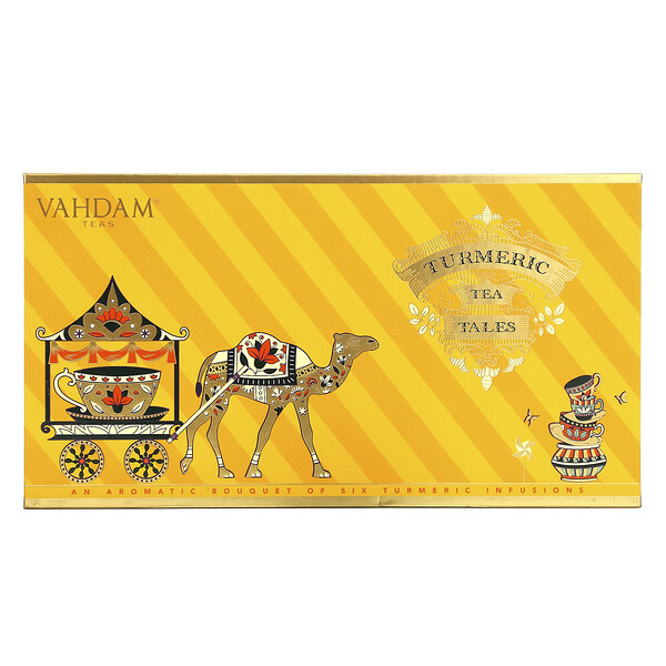 Vahdam Teas‏, Tales Set, ערכת תה כורכום, 6 יחידות
