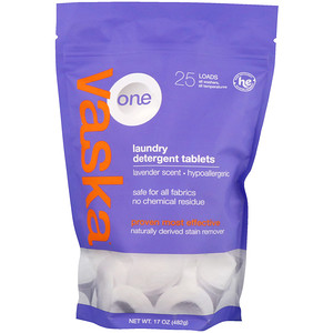 Отзывы о Vaska, One, Laundry Detergent Tablets, Lavender Scent, 25 Loads, 17 oz (482 g)