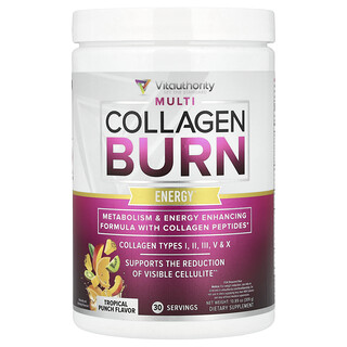 Vitauthority, Multi-Collagene Burn, Energy, Tropical Punch, 309 g