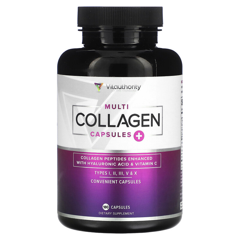 Vitauthority, Multi Collagen Capsules+, 180 Capsules