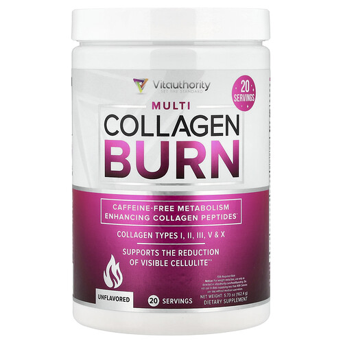 Vitauthority Multi Collagen Burn, Unflavored, 5.73 oz (162.4 g)
