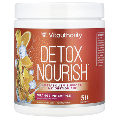 Vitauthority  Detox Nourish  Orange Pineapple  10.6 oz (300 g)