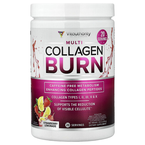 Vitauthority Multi Collagen Burn, Strawberry Lemonade, 7.62 oz (216 g)