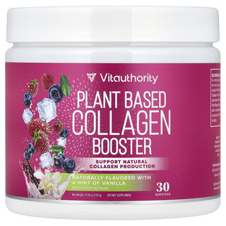 Vitauthority, Booster de collagène à base de plantes, Un soupçon de vanille, 130 g