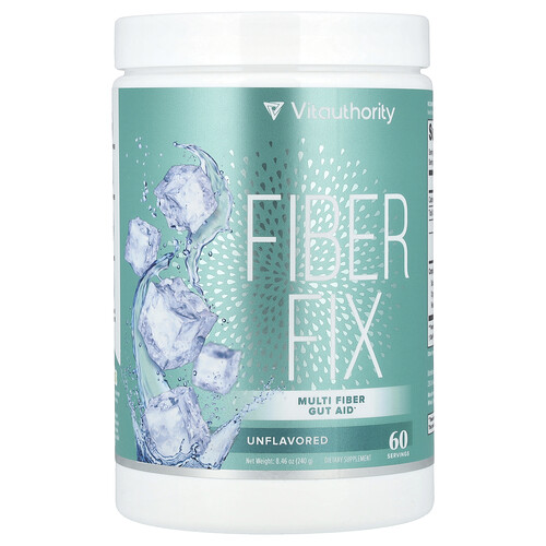 Vitauthority Fiber Fix, Multi Fiber Gut Aid, Unflavored, 8.46 oz (240 g)
