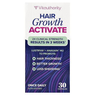 Vitauthority, Activador del crecimiento del cabello, 30 cápsulas