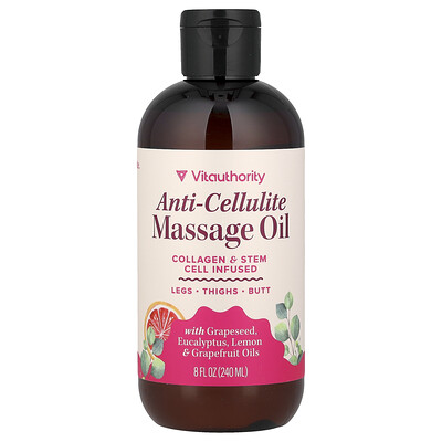 Vitauthority, Aceite anticelulítico para masajes, 240 ml (8 oz. Líq.)
