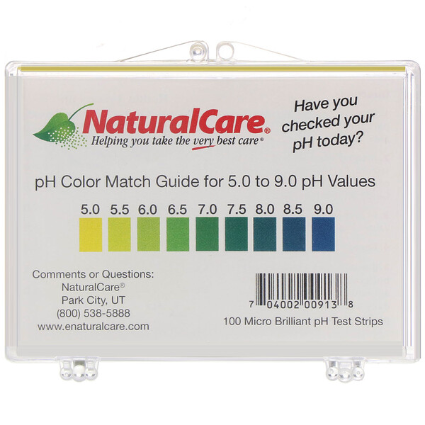 NaturalCare‏, pH Test Strips, 100 Strips