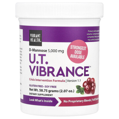 Vibrant Health  U.T. Vibrance™  D-Mannose Version 1.1  2.07 oz (58.75 g)