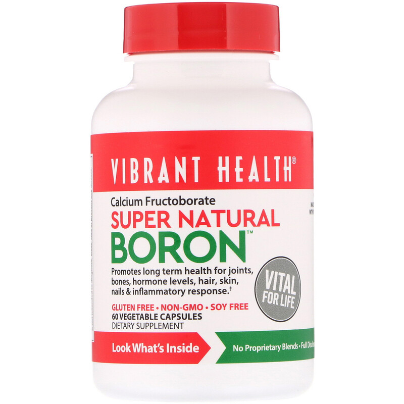 Vibrant Health, Super Natural Boron, 60 Vegetable Capsules iHerb