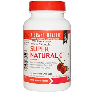 Vibrant Health, Super Natural C, версия 3.1, 60 растительных капсул