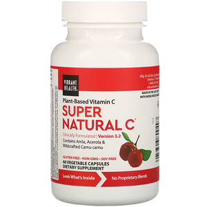 Отзывы о Вибрант Хэлт, Super Natural C, Version 3.2, 60 Vegetable Capsules