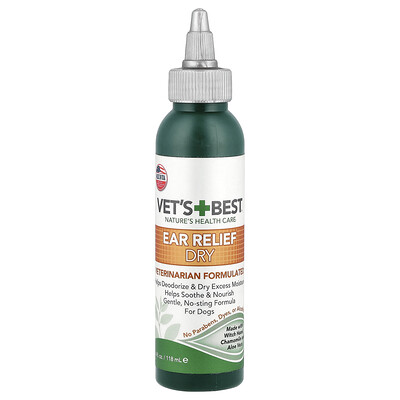 Vet's Best, Alivio para los oídos seco, Para perros, 118 ml (4 oz. líq.)
