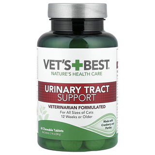 Vet's Best, Soutien des voies urinaires, Pour chats, Toutes tailles, 12 semaines+, 60 comprimés à croquer, 84 g