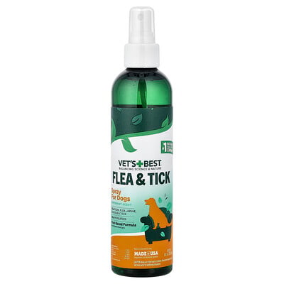 Vet's Best, Spray contra pulgas y garrapatas para perros, Menta, 236,6 ml (8 oz. líq.)