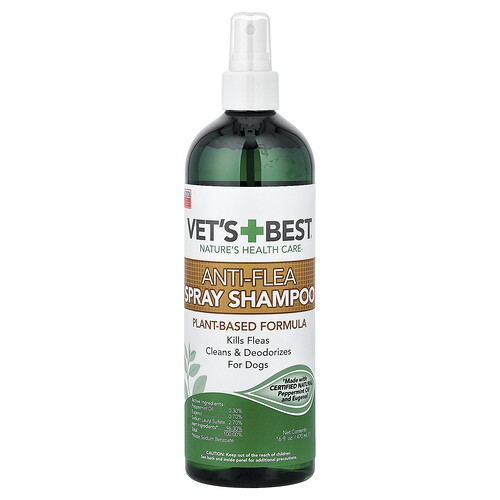 Vet's Best, Anti-Flea Spray Shampoo, For Dogs, 16 fl oz (470 ml)