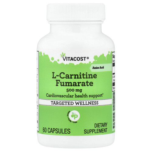 Vitacost, L-Carnitine Fumarate, 500 mg, 60 Capsules