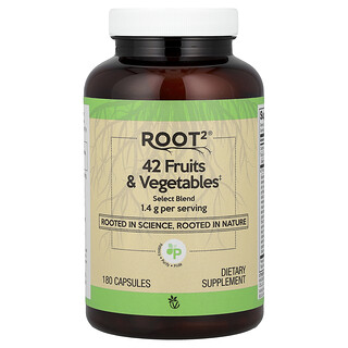 Vitacost, Root2®, 42 de fructe și legume, 180 de capsule