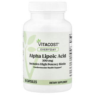 Vitacost, Dagelijks gebruik, Alfa-liponzuur, 60 capsules