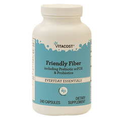 Friendly Fiber Including Prebiotic scFOS & Probiotics, 240 Capsules