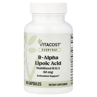 Vitacost, Everyday, R-Alpha Lipoic Acid, 80 mg, 60 Capsules