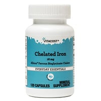 Vitacost, Ferro Quelato, 18 mg, 120 Cápsulas