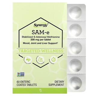 Vitacost, SAM-e, 200 mg, 60 Comprimidos de Revestimento Entérico
