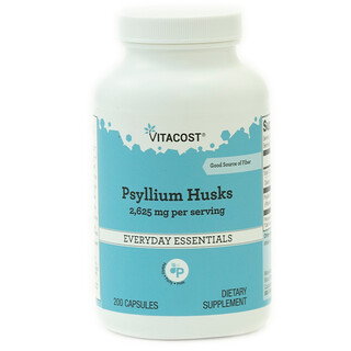 Vitacost, Cáscaras de psilio, 2625 mg, 200 cápsulas