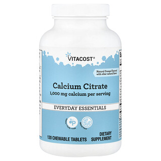Vitacost, Citrate de calcium, Orange, 120 comprimés à croquer