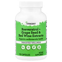 Vitacost, Resveratrol + Grape Seed & Red Wine Extracts, 120 Capsules