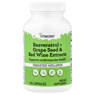 Vitacost, Resveratrol + Grape Seed & Red Wine Extracts, 120 Capsules
